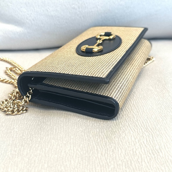 Gucci Horsebit 1955 canvas wallet on chain - Picture 6 of 15